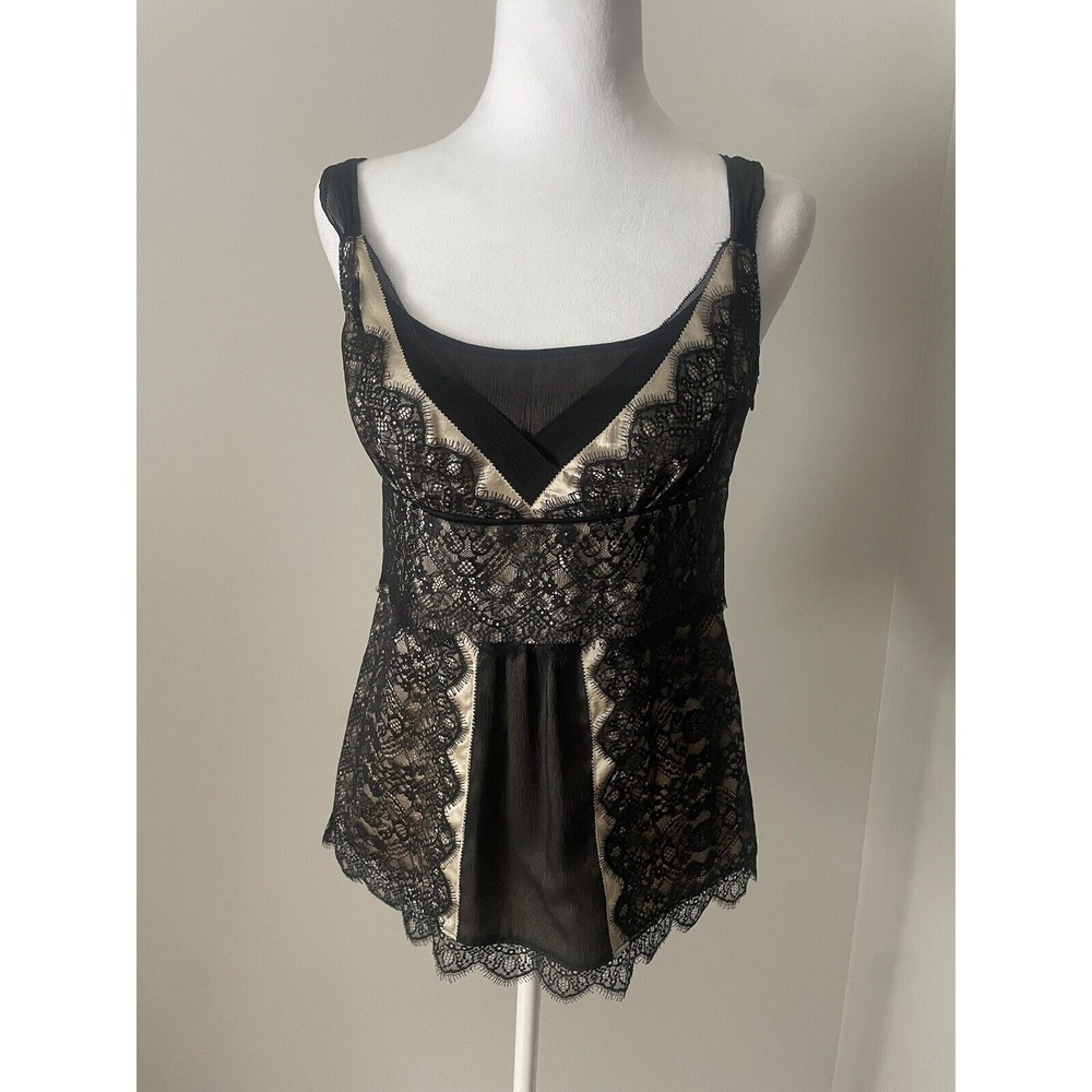 Ann Taylor S Women 0 Black Lace Baby‎ Doll Cami Y2k Whimsigoth Dark Fairy